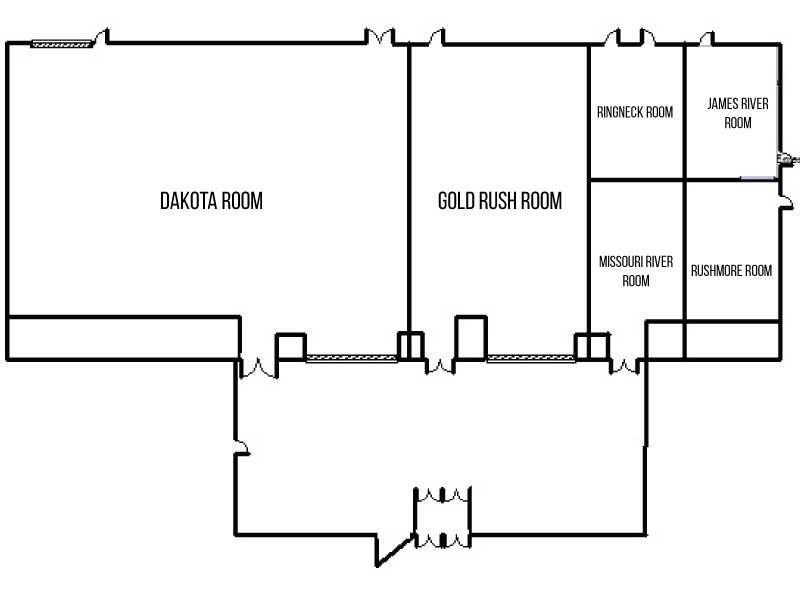 Facility Map of the Dakota Event Center in Aberdeen, SD